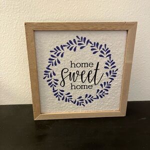 Wooden 6 inch square Home Sweet Home Sign
